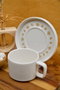 Hermia Başak 4 Juego de Tazas de Té de Porcelana, 4 Piezas